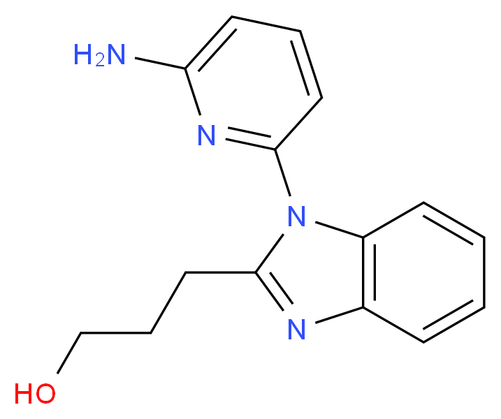 3-[1-(6-aminopyridin-2-yl)-1H-benzimidazol-2-yl]propan-1-ol_Molecular_structure_CAS_)