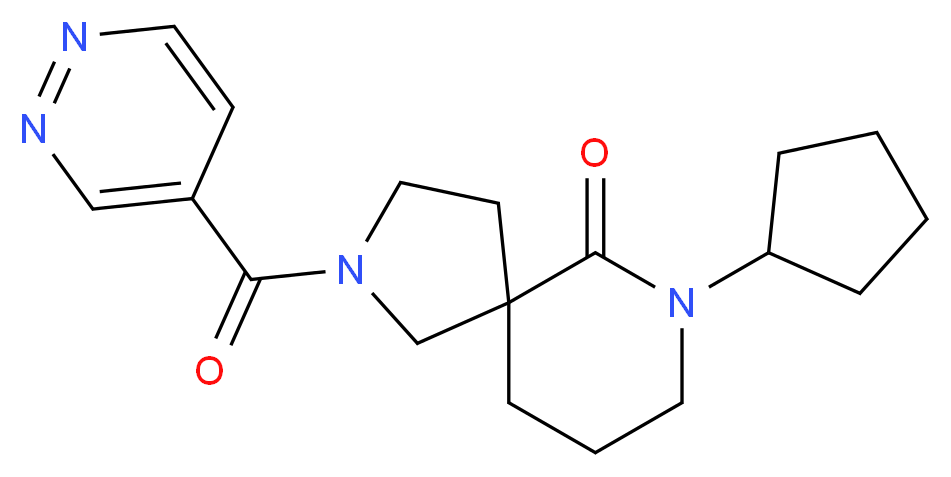 7-cyclopentyl-2-(pyridazin-4-ylcarbonyl)-2,7-diazaspiro[4.5]decan-6-one_Molecular_structure_CAS_)