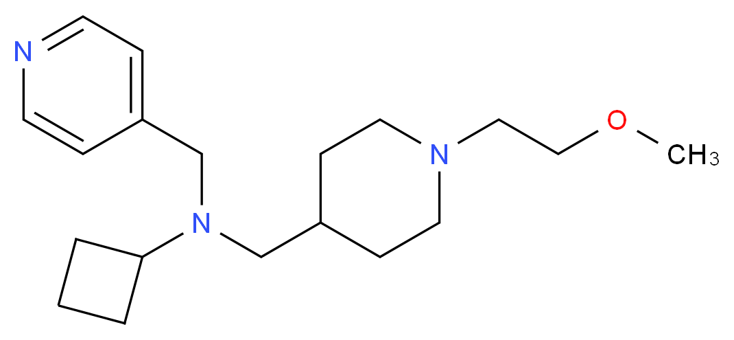N-{[1-(2-methoxyethyl)-4-piperidinyl]methyl}-N-(4-pyridinylmethyl)cyclobutanamine_Molecular_structure_CAS_)
