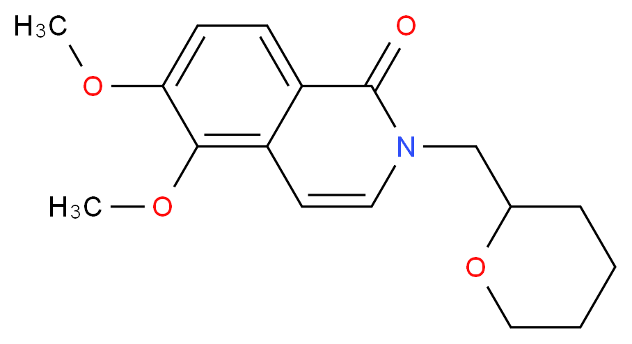 5,6-dimethoxy-2-(tetrahydro-2H-pyran-2-ylmethyl)isoquinolin-1(2H)-one_Molecular_structure_CAS_)