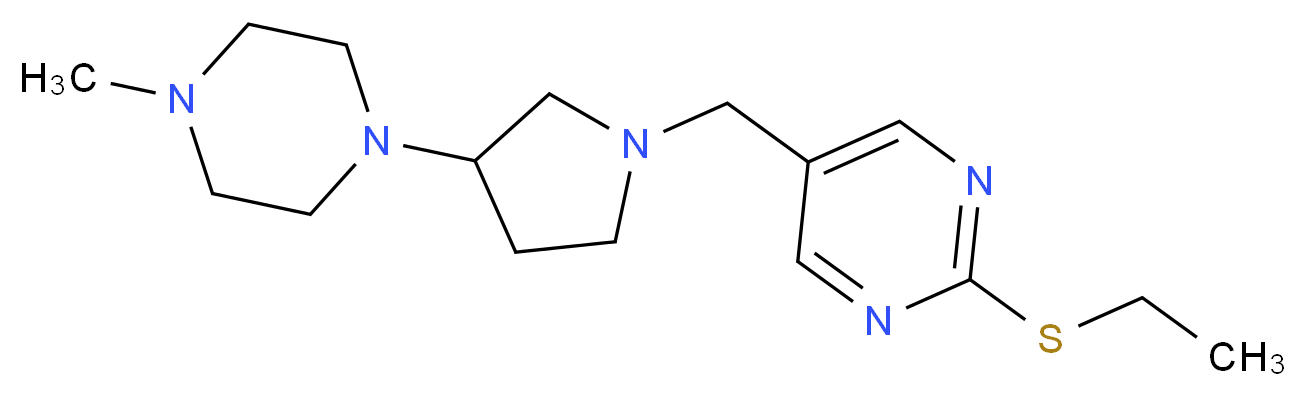 2-(ethylthio)-5-{[3-(4-methylpiperazin-1-yl)pyrrolidin-1-yl]methyl}pyrimidine_Molecular_structure_CAS_)