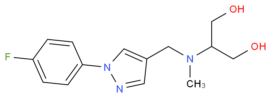 2-[{[1-(4-fluorophenyl)-1H-pyrazol-4-yl]methyl}(methyl)amino]propane-1,3-diol_Molecular_structure_CAS_)
