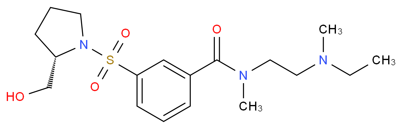 N-{2-[ethyl(methyl)amino]ethyl}-3-{[(2S)-2-(hydroxymethyl)pyrrolidin-1-yl]sulfonyl}-N-methylbenzamide_Molecular_structure_CAS_)