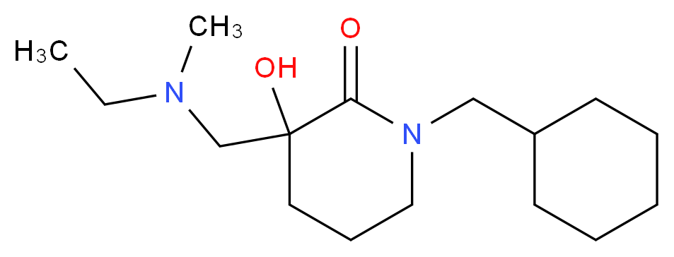 1-(cyclohexylmethyl)-3-{[ethyl(methyl)amino]methyl}-3-hydroxy-2-piperidinone_Molecular_structure_CAS_)