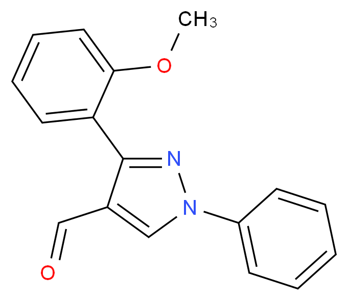 3-(2-methoxyphenyl)-1-phenyl-1H-pyrazole-4-carbaldehyde_Molecular_structure_CAS_)