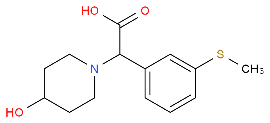 (4-hydroxypiperidin-1-yl)[3-(methylthio)phenyl]acetic acid_Molecular_structure_CAS_)