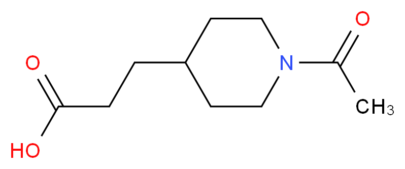 3-(1-acetylpiperidin-4-yl)propanoic acid_Molecular_structure_CAS_)