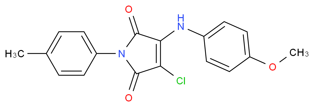 3-chloro-4-[(4-methoxyphenyl)amino]-1-(4-methylphenyl)-1H-pyrrole-2,5-dione_Molecular_structure_CAS_)
