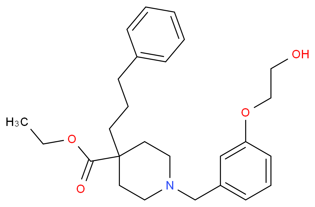 ethyl 1-[3-(2-hydroxyethoxy)benzyl]-4-(3-phenylpropyl)-4-piperidinecarboxylate_Molecular_structure_CAS_)