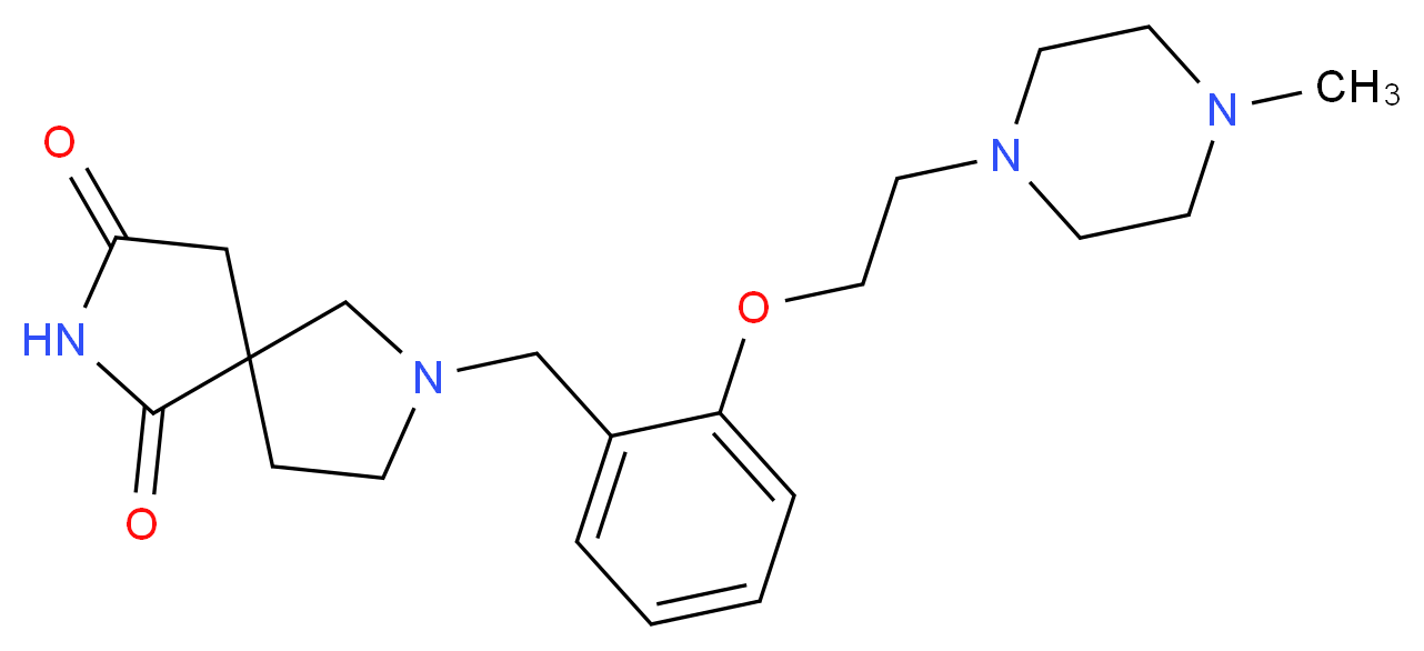 7-{2-[2-(4-methylpiperazin-1-yl)ethoxy]benzyl}-2,7-diazaspiro[4.4]nonane-1,3-dione_Molecular_structure_CAS_)