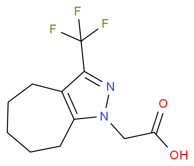 [3-(Trifluoromethyl)-5,6,7,8-tetrahydrocyclohepta[c]pyrazol-1(4H)-yl]acetic acid_Molecular_structure_CAS_695191-63-0)