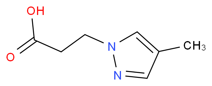 3-(4-Methyl-1H-pyrazol-1-yl)propanoic acid_Molecular_structure_CAS_)