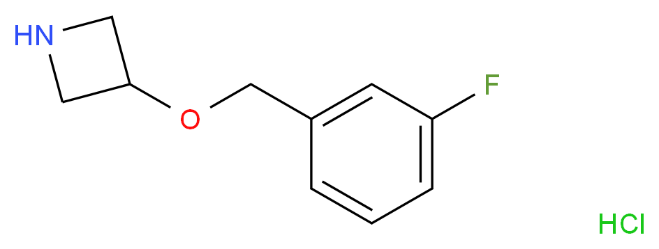 3-[(3-Fluorobenzyl)oxy]azetidine hydrochloride_Molecular_structure_CAS_)