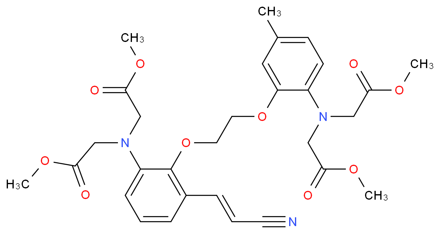 5-(2-Cyanopropenyl)-5'-methyl-bis-(2-aminophenoxymethylene)-N,N,N',N'-tetraacetate Methyl Ester_Molecular_structure_CAS_1076199-89-7)