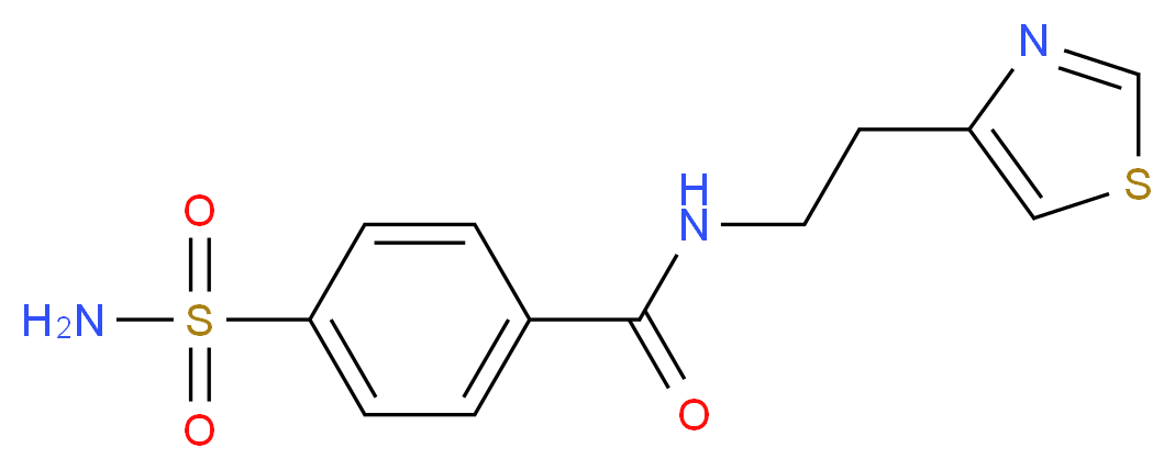 4-(aminosulfonyl)-N-[2-(1,3-thiazol-4-yl)ethyl]benzamide_Molecular_structure_CAS_)