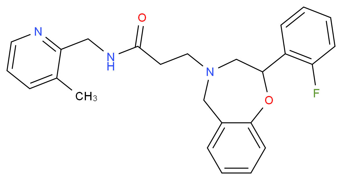 3-[2-(2-fluorophenyl)-2,3-dihydro-1,4-benzoxazepin-4(5H)-yl]-N-[(3-methyl-2-pyridinyl)methyl]propanamide_Molecular_structure_CAS_)