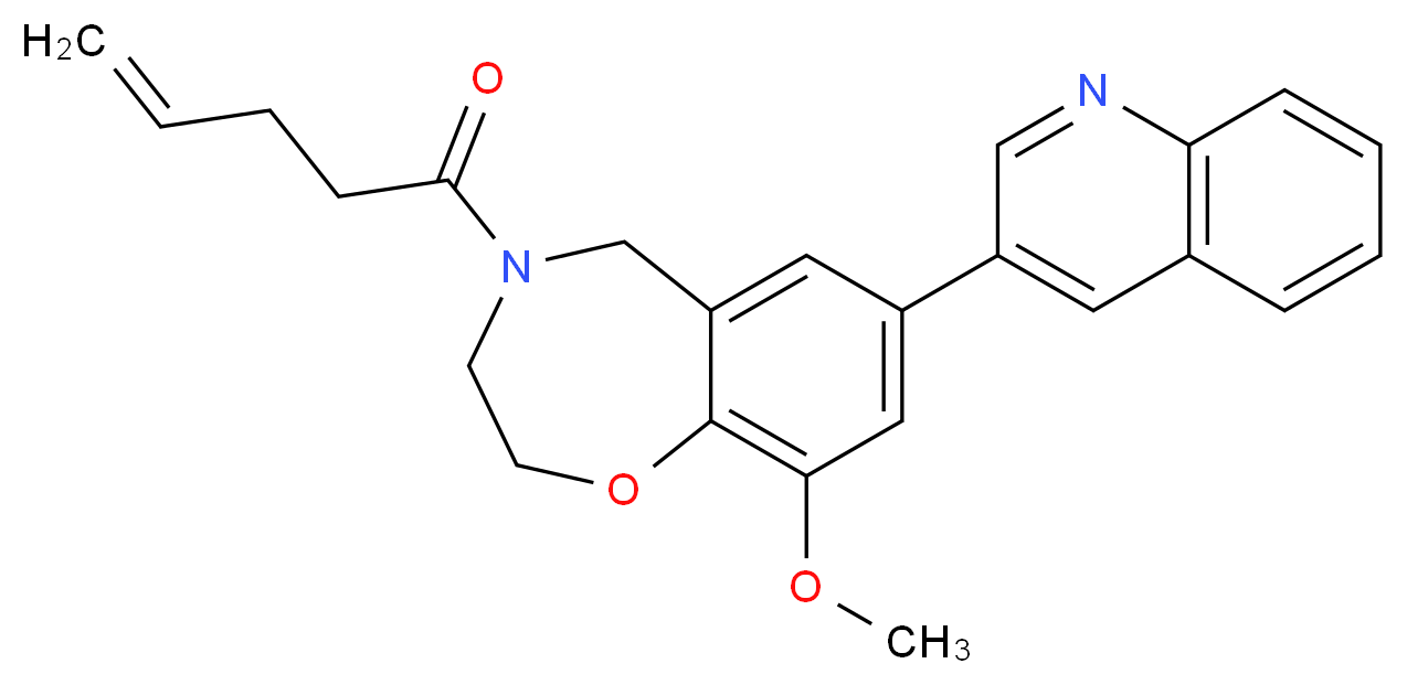 9-methoxy-4-(4-pentenoyl)-7-(3-quinolinyl)-2,3,4,5-tetrahydro-1,4-benzoxazepine_Molecular_structure_CAS_)