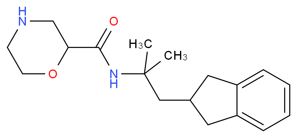 N-[2-(2,3-dihydro-1H-inden-2-yl)-1,1-dimethylethyl]-2-morpholinecarboxamide_Molecular_structure_CAS_)