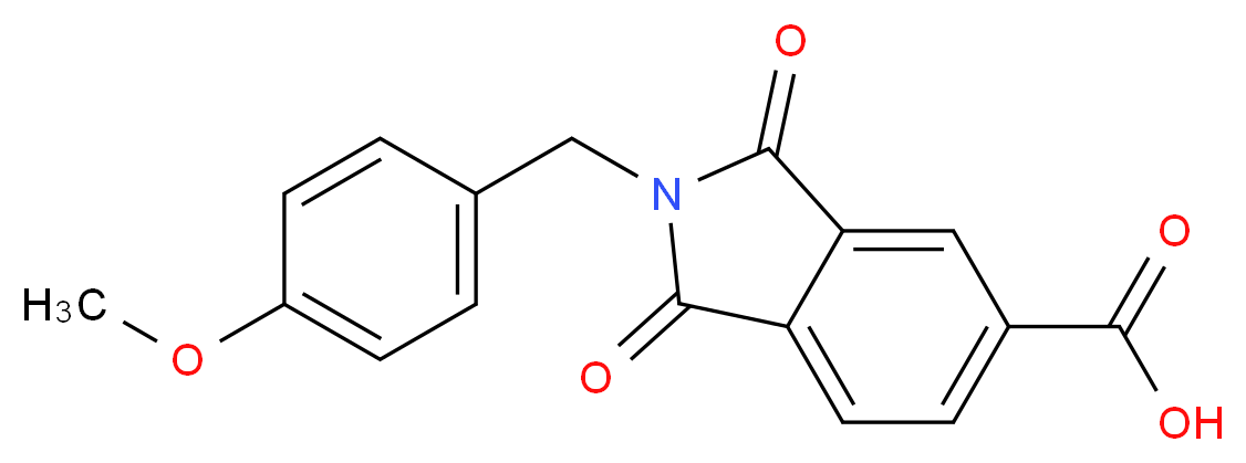 2-(4-Methoxybenzyl)-1,3-dioxoisoindoline-5-carboxylic acid_Molecular_structure_CAS_)