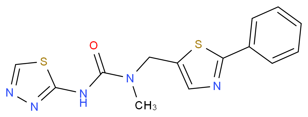N-methyl-N-[(2-phenyl-1,3-thiazol-5-yl)methyl]-N'-1,3,4-thiadiazol-2-ylurea_Molecular_structure_CAS_)