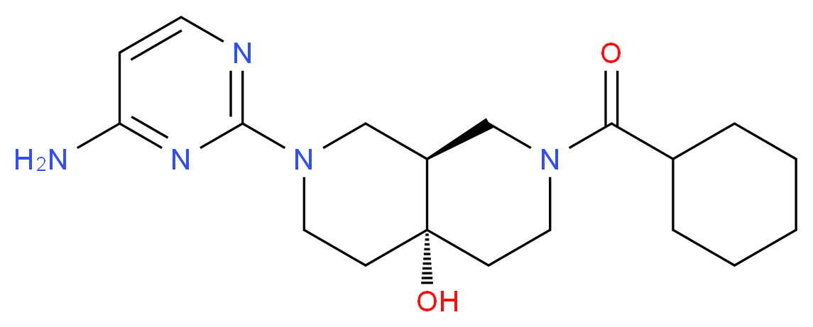 (4aS*,8aS*)-2-(4-aminopyrimidin-2-yl)-7-(cyclohexylcarbonyl)octahydro-2,7-naphthyridin-4a(2H)-ol_Molecular_structure_CAS_)