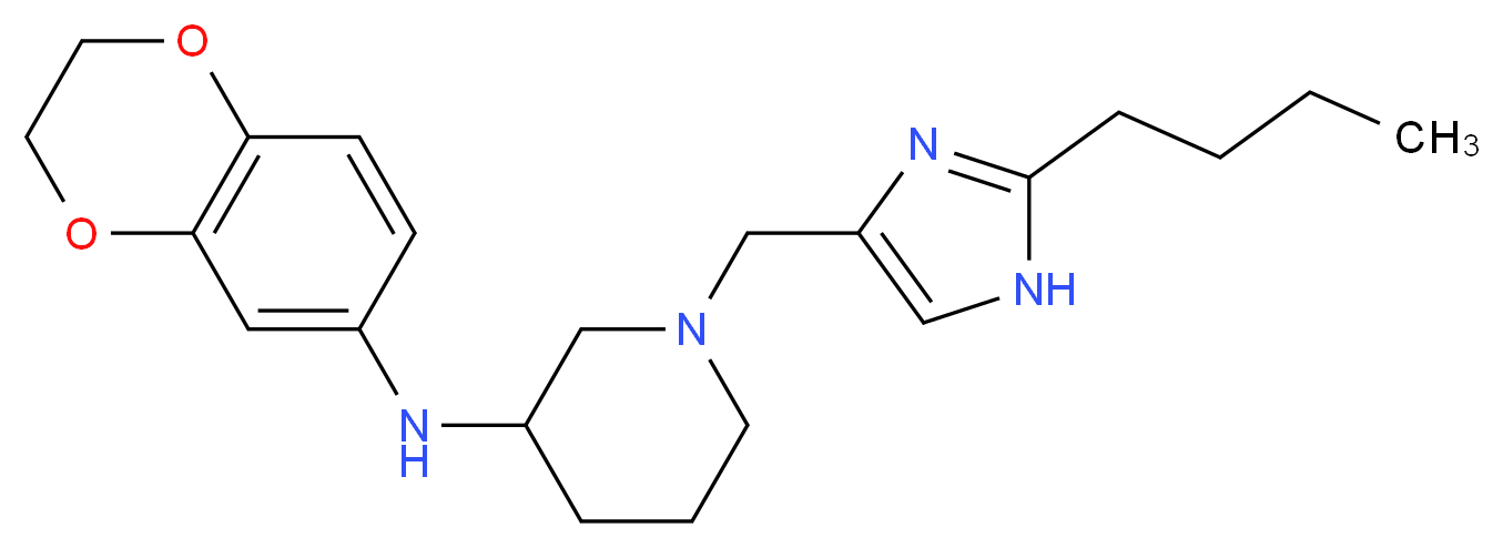 1-[(2-butyl-1H-imidazol-4-yl)methyl]-N-(2,3-dihydro-1,4-benzodioxin-6-yl)-3-piperidinamine_Molecular_structure_CAS_)
