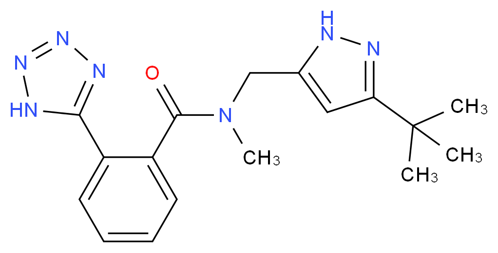 N-[(3-tert-butyl-1H-pyrazol-5-yl)methyl]-N-methyl-2-(1H-tetrazol-5-yl)benzamide_Molecular_structure_CAS_)
