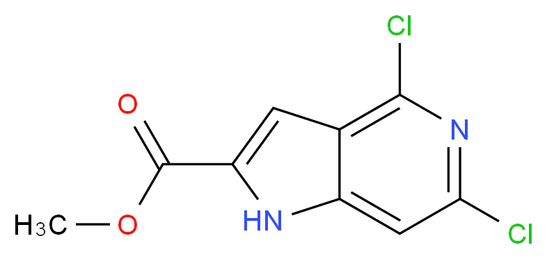 4,6-Dichloro-1H-pyrrolo[3,2-c]pyridine-2-carboxylic acid methyl ester_Molecular_structure_CAS_871583-20-9)