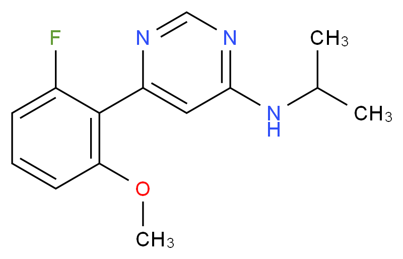 6-(2-fluoro-6-methoxyphenyl)-N-isopropylpyrimidin-4-amine_Molecular_structure_CAS_)