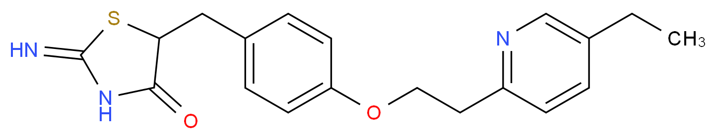 5-{4-[2-(5-Ethyl-2-pyridyl)ethoxy]benzyl}-2-imino-4-thiazolidinone_Molecular_structure_CAS_105355-26-8)