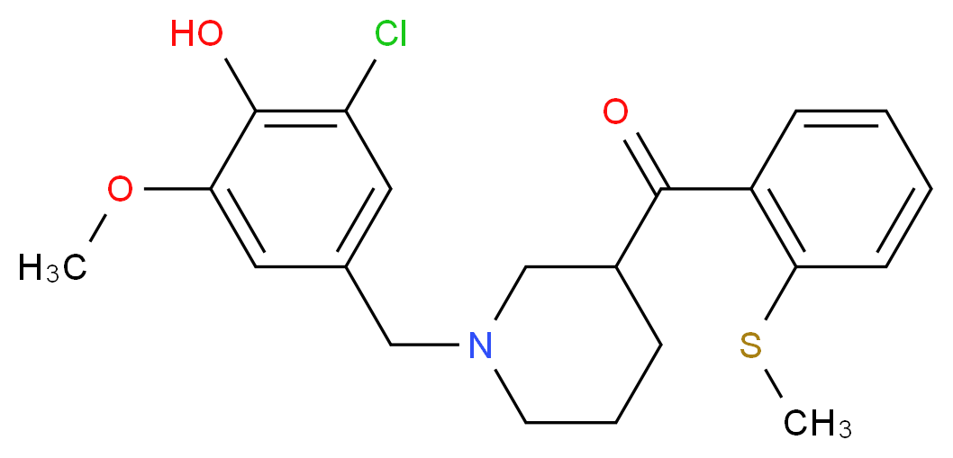 [1-(3-chloro-4-hydroxy-5-methoxybenzyl)-3-piperidinyl][2-(methylthio)phenyl]methanone_Molecular_structure_CAS_)