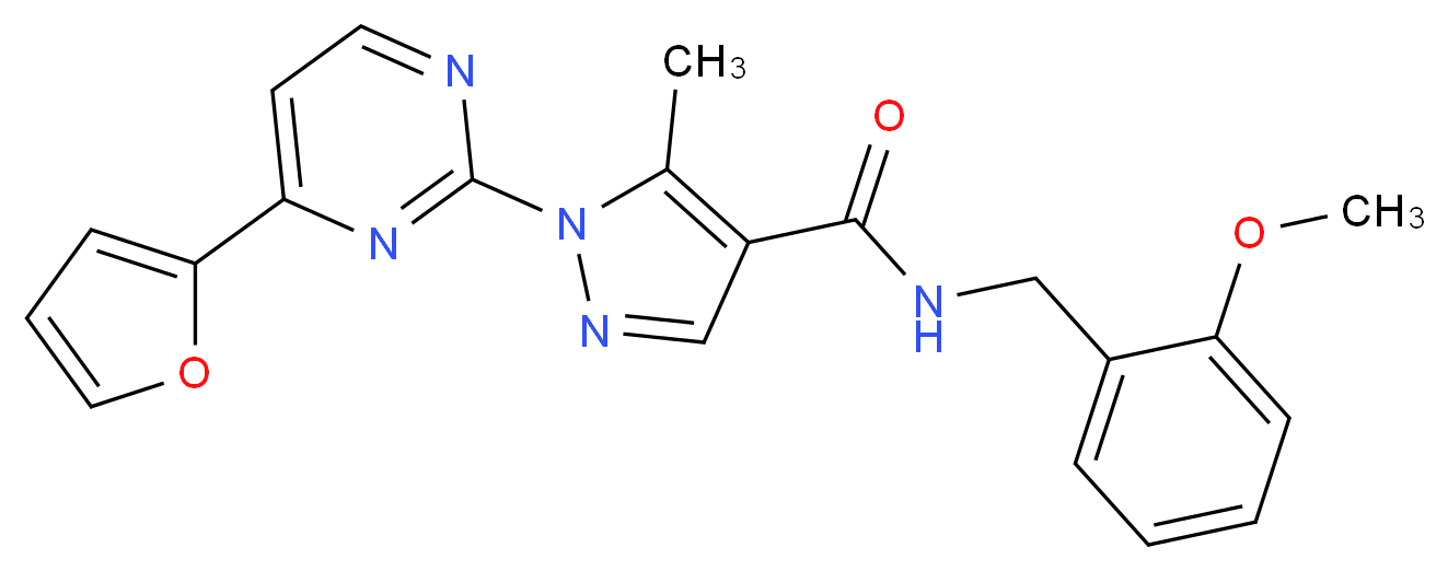 1-[4-(2-furyl)-2-pyrimidinyl]-N-(2-methoxybenzyl)-5-methyl-1H-pyrazole-4-carboxamide_Molecular_structure_CAS_)