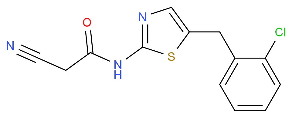 N-[5-(2-Chloro-benzyl)-thiazol-2-yl]-2-cyano-acetamide_Molecular_structure_CAS_)