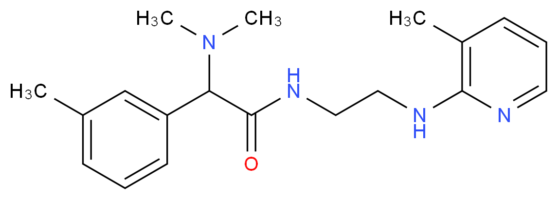 2-(dimethylamino)-2-(3-methylphenyl)-N-{2-[(3-methyl-2-pyridinyl)amino]ethyl}acetamide_Molecular_structure_CAS_)