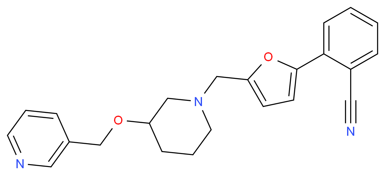 2-(5-{[3-(3-pyridinylmethoxy)-1-piperidinyl]methyl}-2-furyl)benzonitrile_Molecular_structure_CAS_)
