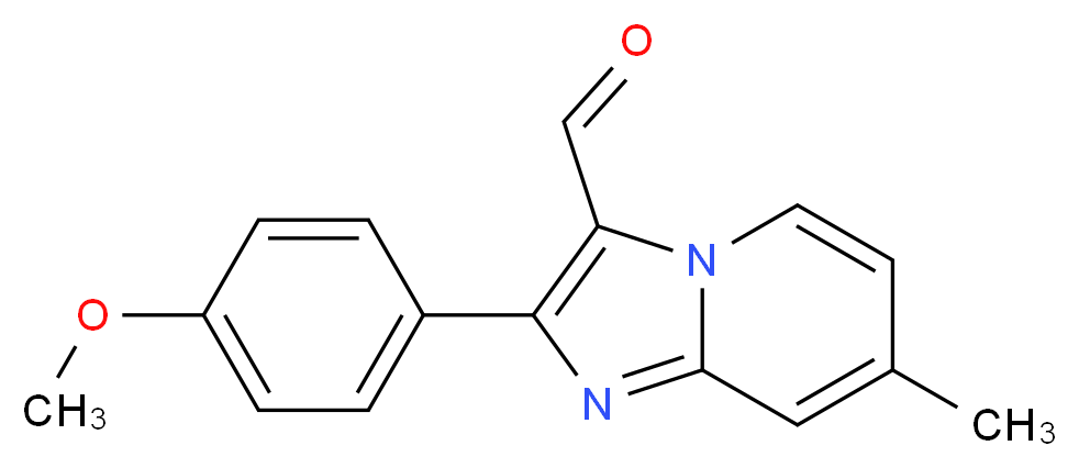 2-(4-Methoxyphenyl)-7-methylimidazo-[1,2-a]pyridine-3-carbaldehyde_Molecular_structure_CAS_)