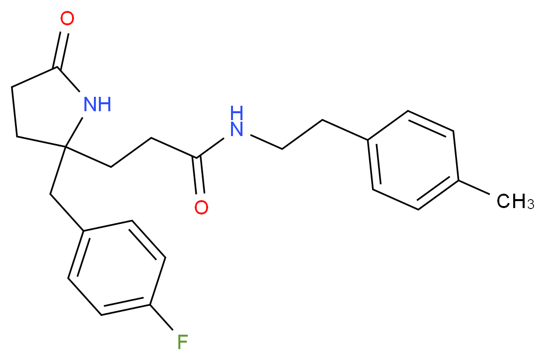 3-[2-(4-fluorobenzyl)-5-oxo-2-pyrrolidinyl]-N-[2-(4-methylphenyl)ethyl]propanamide_Molecular_structure_CAS_)