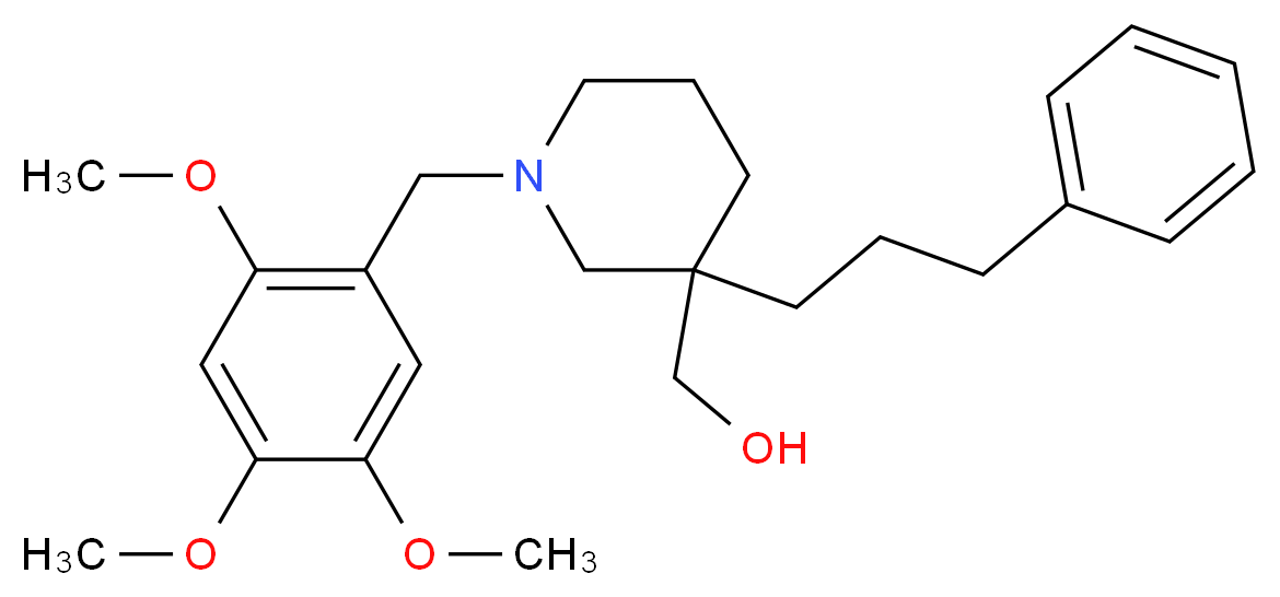[3-(3-phenylpropyl)-1-(2,4,5-trimethoxybenzyl)-3-piperidinyl]methanol_Molecular_structure_CAS_)