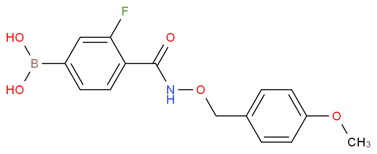 (3-Fluoro-4-(((4-methoxybenzyl)oxy)carbamoyl)phenyl)boronic acid_Molecular_structure_CAS_913835-49-1)