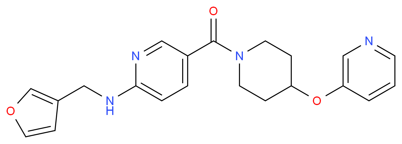 N-(3-furylmethyl)-5-{[4-(pyridin-3-yloxy)piperidin-1-yl]carbonyl}pyridin-2-amine_Molecular_structure_CAS_)