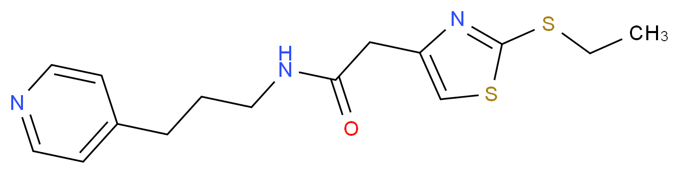 2-[2-(ethylthio)-1,3-thiazol-4-yl]-N-(3-pyridin-4-ylpropyl)acetamide_Molecular_structure_CAS_)