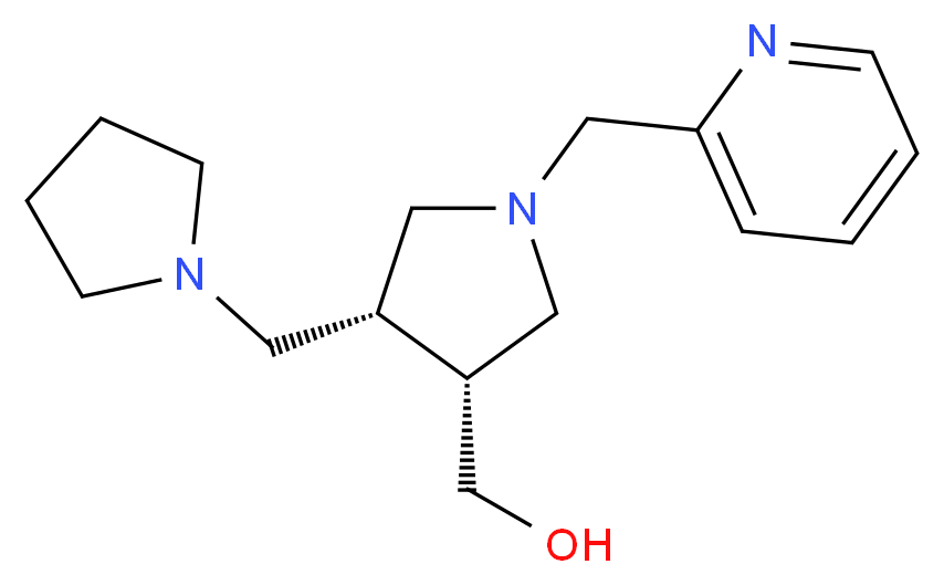 [(3R*,4R*)-1-(pyridin-2-ylmethyl)-4-(pyrrolidin-1-ylmethyl)pyrrolidin-3-yl]methanol_Molecular_structure_CAS_)