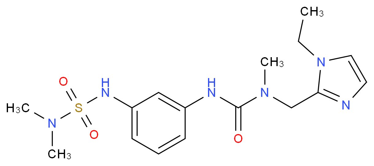 N'-(3-{[(dimethylamino)sulfonyl]amino}phenyl)-N-[(1-ethyl-1H-imidazol-2-yl)methyl]-N-methylurea_Molecular_structure_CAS_)