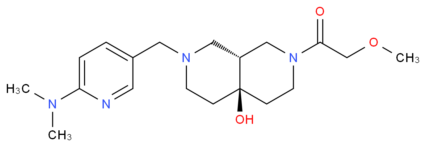 (4aR*,8aR*)-2-{[6-(dimethylamino)pyridin-3-yl]methyl}-7-(methoxyacetyl)octahydro-2,7-naphthyridin-4a(2H)-ol_Molecular_structure_CAS_)