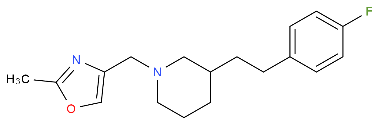 3-[2-(4-fluorophenyl)ethyl]-1-[(2-methyl-1,3-oxazol-4-yl)methyl]piperidine_Molecular_structure_CAS_)