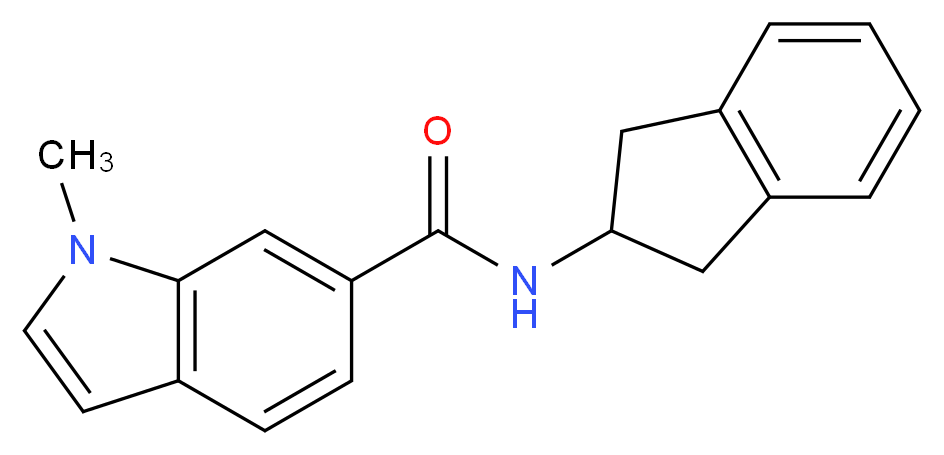 N-(2,3-dihydro-1H-inden-2-yl)-1-methyl-1H-indole-6-carboxamide_Molecular_structure_CAS_)