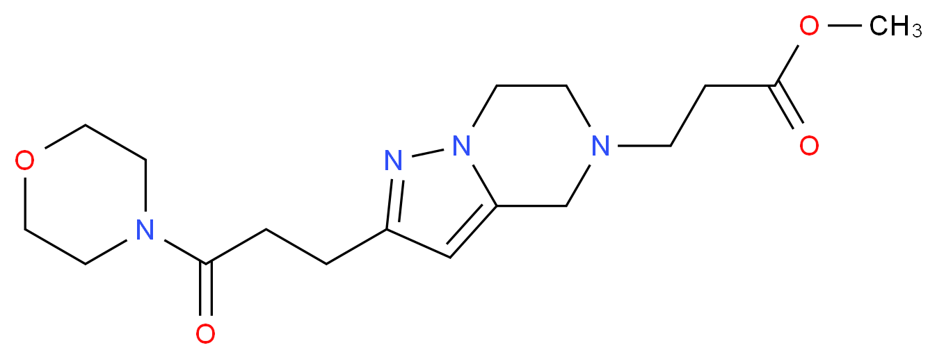 methyl 3-[2-[3-(4-morpholinyl)-3-oxopropyl]-6,7-dihydropyrazolo[1,5-a]pyrazin-5(4H)-yl]propanoate_Molecular_structure_CAS_)