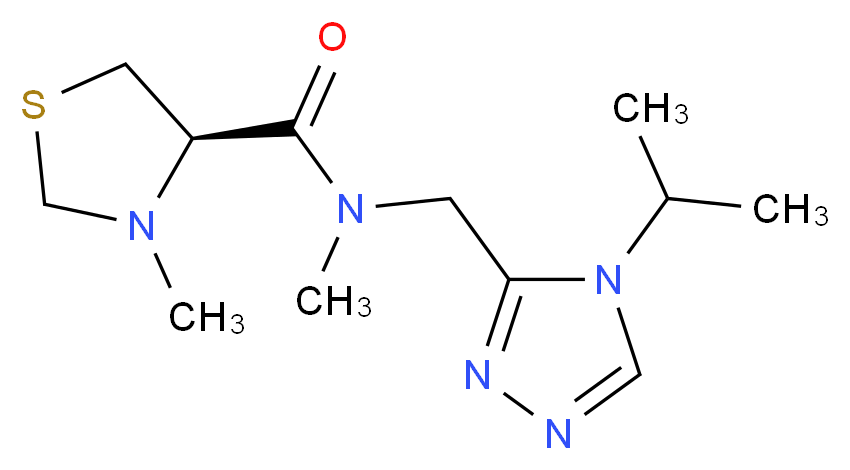 (4R)-N-[(4-isopropyl-4H-1,2,4-triazol-3-yl)methyl]-N,3-dimethyl-1,3-thiazolidine-4-carboxamide_Molecular_structure_CAS_)