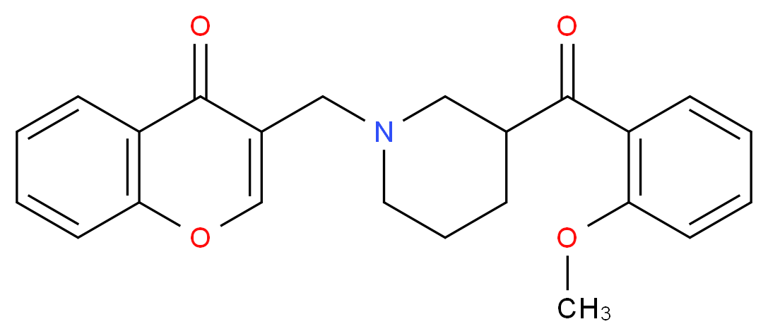 3-{[3-(2-methoxybenzoyl)-1-piperidinyl]methyl}-4H-chromen-4-one_Molecular_structure_CAS_)