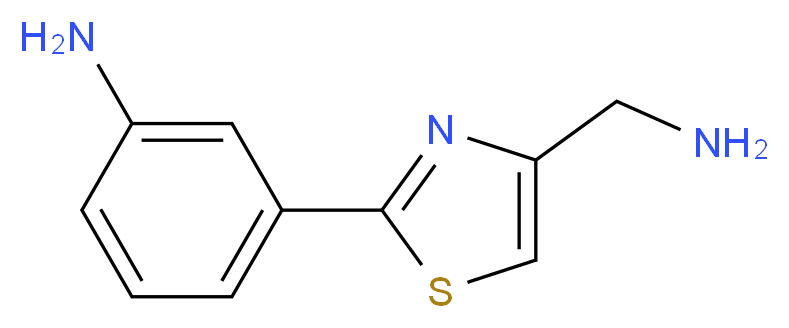 3-(4-AMINOMETHYL-THIAZOL-2-YL)-PHENYLAMINE_Molecular_structure_CAS_885280-76-2)